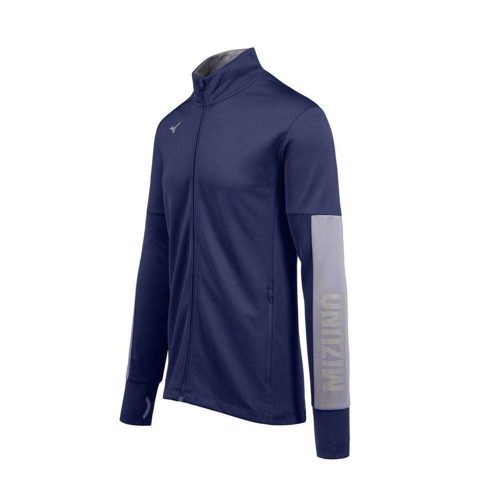 Mizuno Alpha Quest Férfi Jacke Sötétkék EBU413972